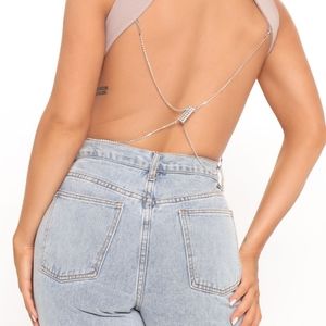 Fashion Nova chain strap bodysuit